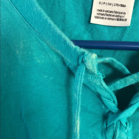 VS PINK lace up t-shirt small - Picture 3 of 8